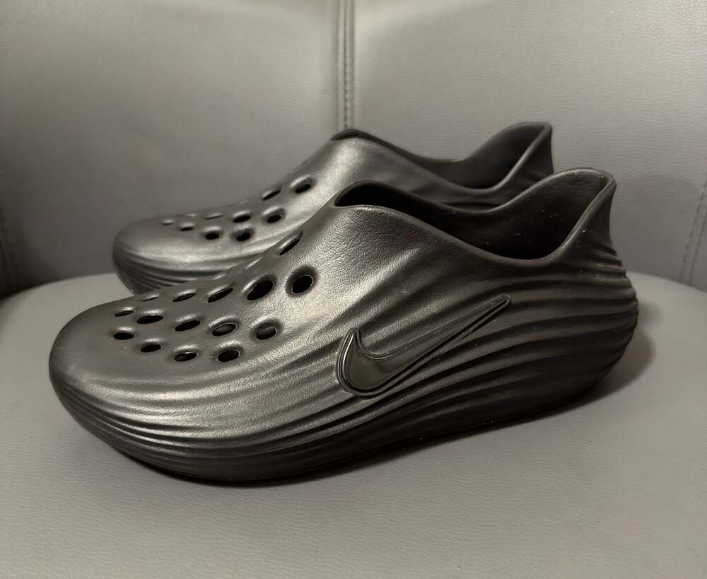 Nike ReactX Rejuven8 Triple Black Recovery Slip-on Shoes Men’s 7 Women’s 8